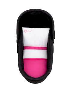 Бебешки спален комплект за количка 6 части Solid Pink