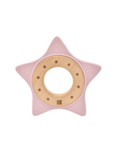 Чесалка дърво-силикон Star Pink