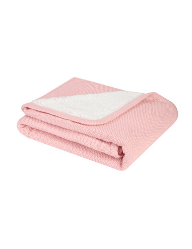 Плетено памучно одеяло с шерпа Dream Big Pink