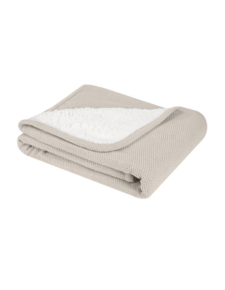 Плетено памучно одеяло с шерпа Dream Big Beige