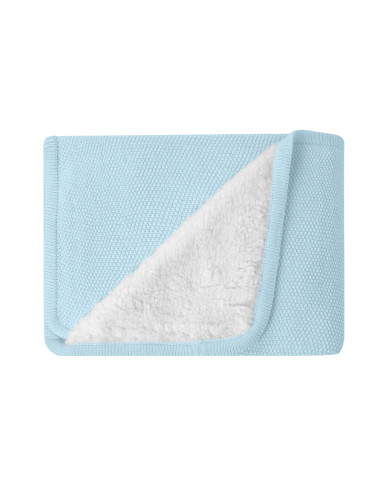 Плетено памучно одеяло с шерпа Dream Big Blue