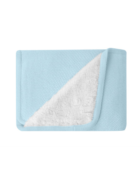 Плетено памучно одеяло с шерпа Dream Big Blue