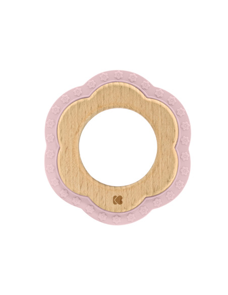 Чесалка дърво-силикон Flower Pink