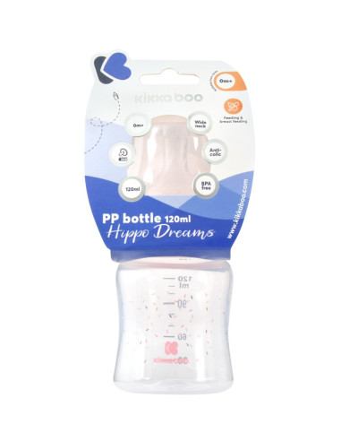 Шише РР 120мл Hippo Dreams Pink