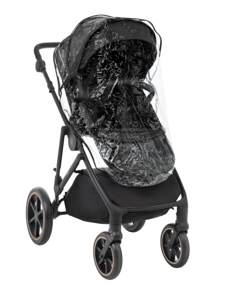 Комбинирана количка 2в1 с кош за новородено Thea Black 2024