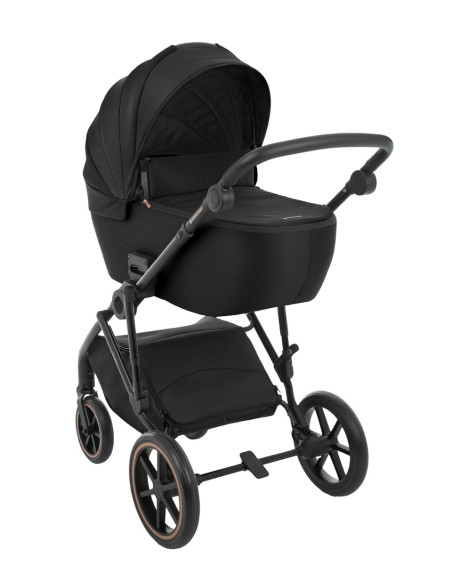 Комбинирана количка 2в1 с кош за новородено Thea Black 2024