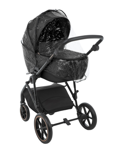 Комбинирана количка 2в1 с кош за новородено Thea Black 2024