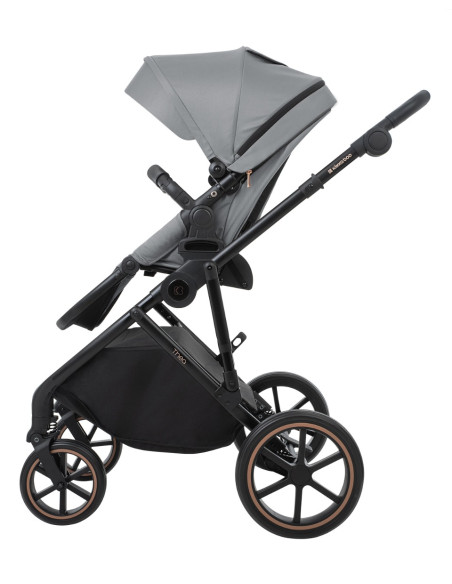 Комбинирана количка 2в1 с кош за новородено Thea Grey 2024