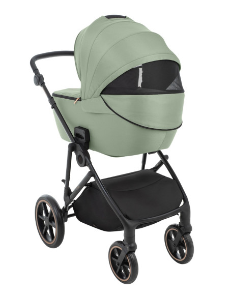 Комбинирана количка 2в1 с кош за новородено Thea Army Green 2024