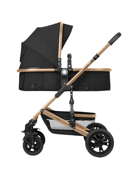 Комбинирана количка 3в1 трансф. седалка Amaia Black 2024