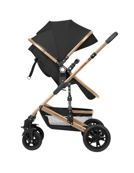 Комбинирана количка 3в1 трансф. седалка Amaia Black 2024