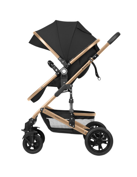 Комбинирана количка 3в1 трансф. седалка Amaia Black 2024