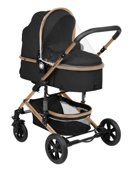 Комбинирана количка 3в1 трансф. седалка Amaia Black 2024