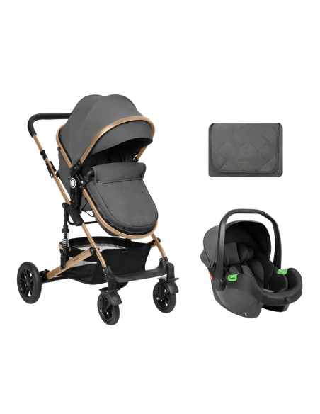 Комбинирана количка 3в1 трансф. седалка Amaia Dark Grey 2024
