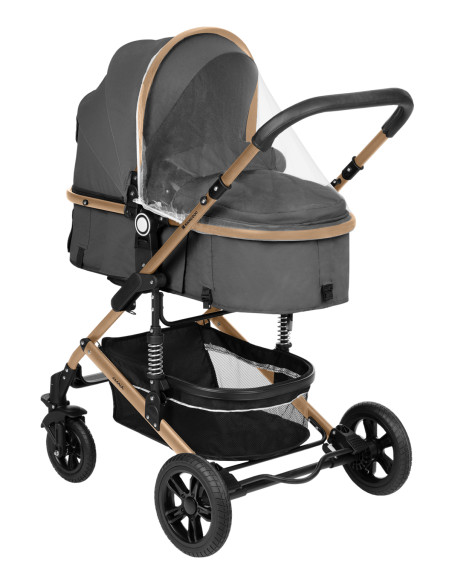 Комбинирана количка 3в1 трансф. седалка Amaia Dark Grey 2024