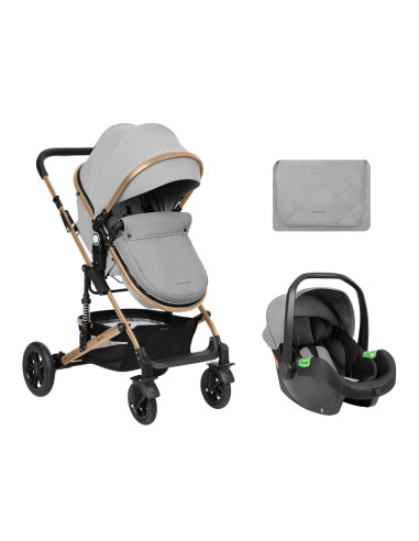 Комбинирана количка 3в1 с трансф. седалка Amaia Light Grey 2024