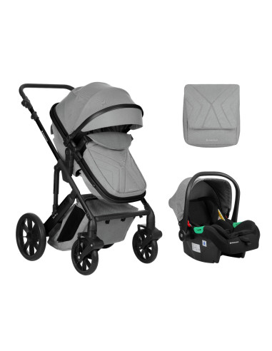 Комбинирана количка 3в1 с трансф.седалка Darling Light Grey 2024