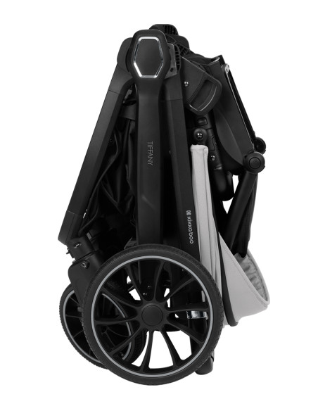 Комбинирана количка 2в1 с кош за новородено Tiffany Light Grey 2024