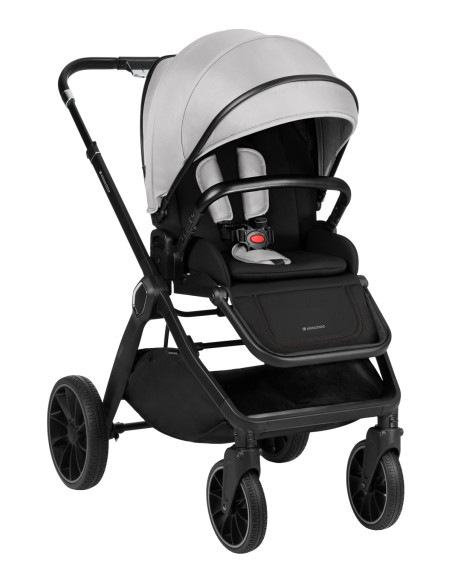 Комбинирана количка 2в1 с кош за новородено Tiffany Light Grey 2024