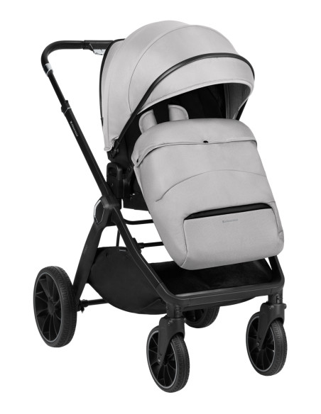 Комбинирана количка 2в1 с кош за новородено Tiffany Light Grey 2024