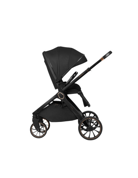 Комбинирана количка 2в1 с кош за новородено Tiffany Black 2024