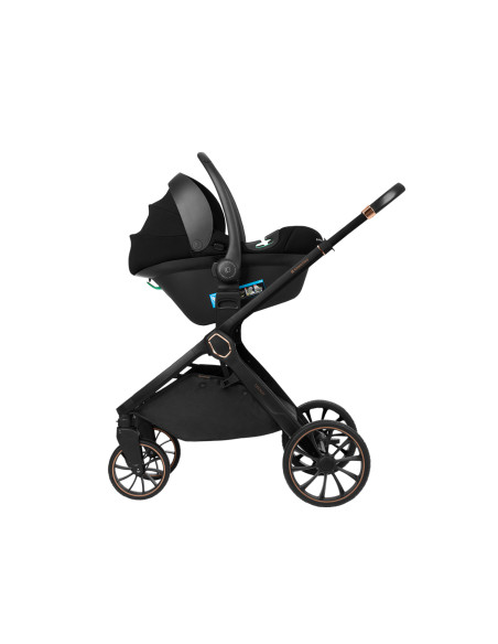 Комбинирана количка 2в1 с кош за новородено Tiffany Black 2024