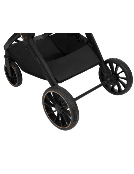 Комбинирана количка 2в1 с кош за новородено Tiffany Black 2024