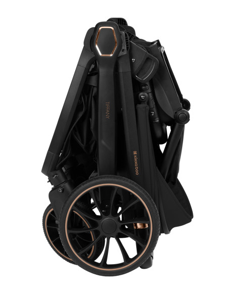 Комбинирана количка 2в1 с кош за новородено Tiffany Black 2024