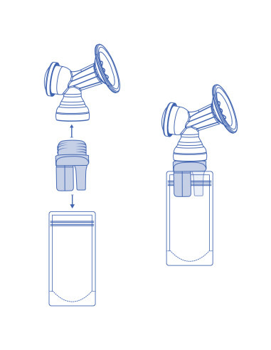 Адаптори за помпа за кърма Pump-into-bag 2 бр