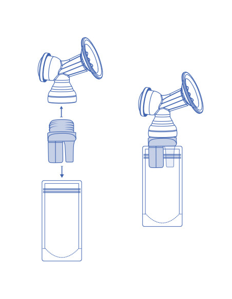 Адаптори за помпа за кърма Pump-into-bag 2 бр