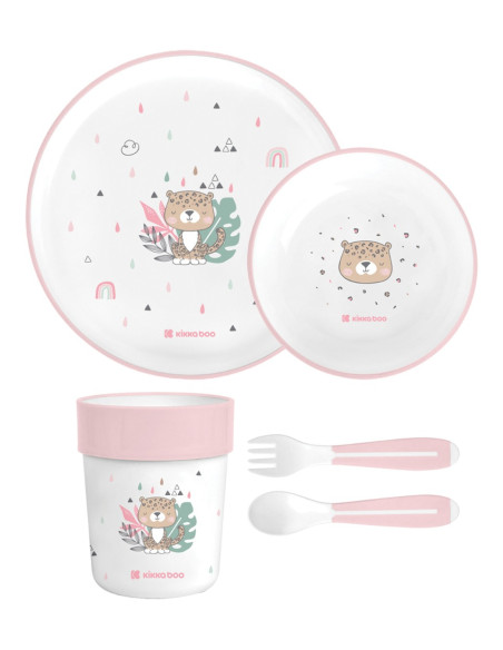 Сет за хранене пластмаса Savanna Pink