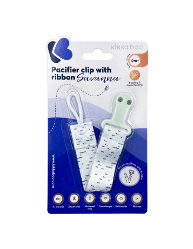 Клипс с лента за залъгалка Savanna Mint