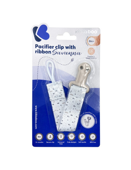 Клипс с лента за залъгалка Savanna Beige