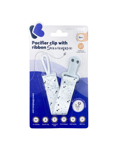 Клипс с лента за залъгалка Savanna Blue