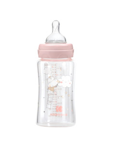 Шише стъклено 240мл Hippo Dreams Pink 2