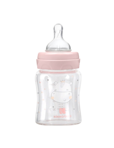 Шише стъклено 120мл Hippo Dreams Pink