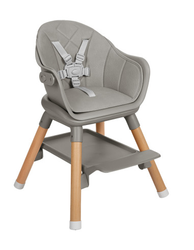 Стол за хранене 6в1 Woody Grey 2024