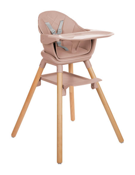 Стол за хранене 6в1 Woody Pink 2024