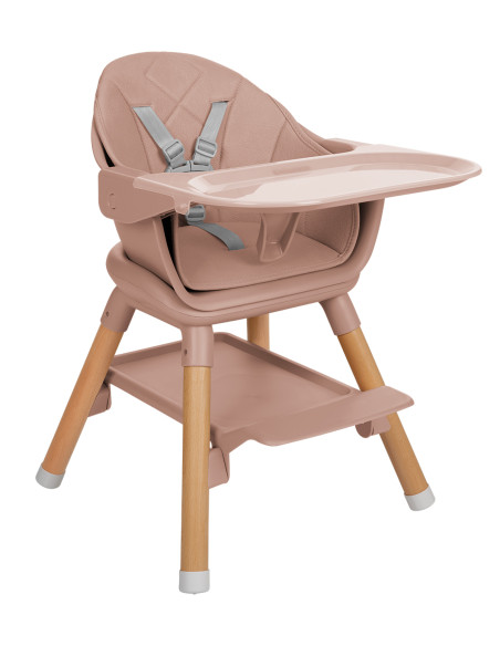 Стол за хранене 6в1 Woody Pink 2024