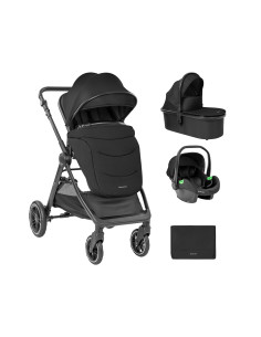 Комбинирана количка 3в1 с кош за новородено Ava Black