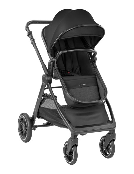 Комбинирана количка 3в1 с кош за новородено Ava Black