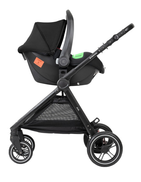 Комбинирана количка 3в1 с кош за новородено Ava Black