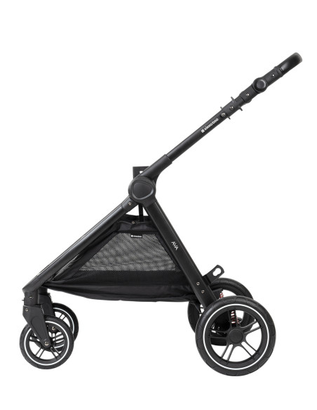 Комбинирана количка 3в1 с кош за новородено Ava Black