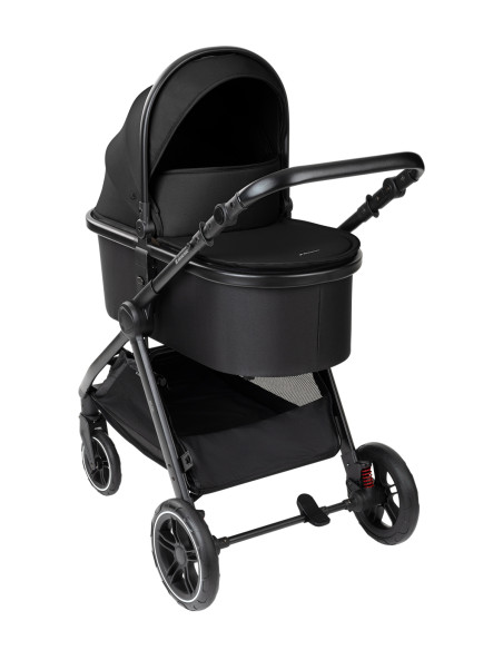 Комбинирана количка 3в1 с кош за новородено Ava Black