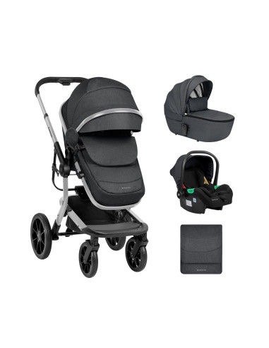 Комбинирана количка 3в1 с твърд кош Irene Dark Grey 2024