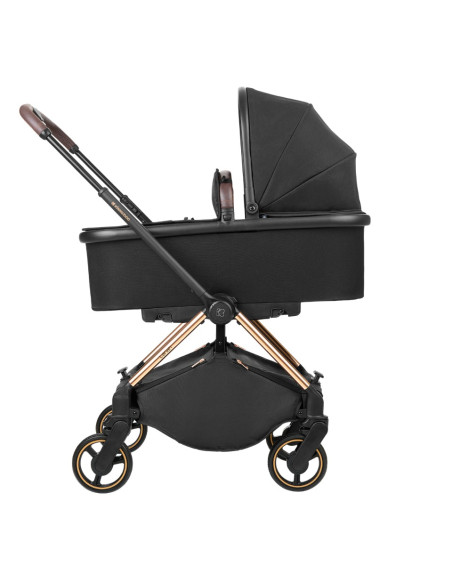 Комбинирана количка 2в1 с кош за новородено Lanah Black