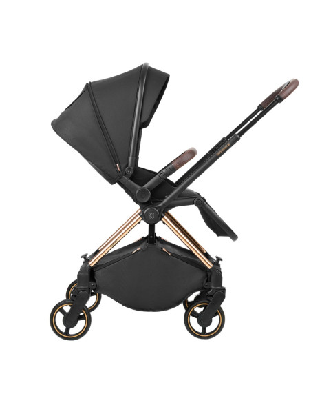 Комбинирана количка 2в1 с кош за новородено Lanah Black