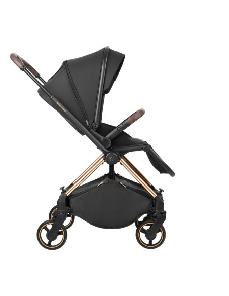 Комбинирана количка 2в1 с кош за новородено Lanah Black