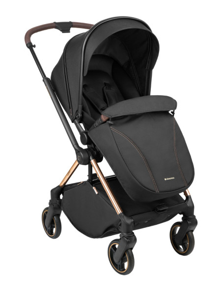 Комбинирана количка 2в1 с кош за новородено Lanah Black