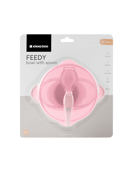 Купа с лъжица Feedy Pink